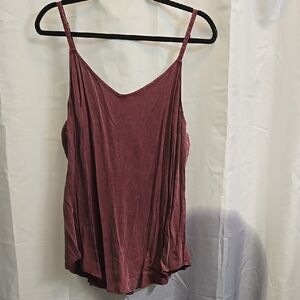 Women's Burgundy Spaghetti Strap Top